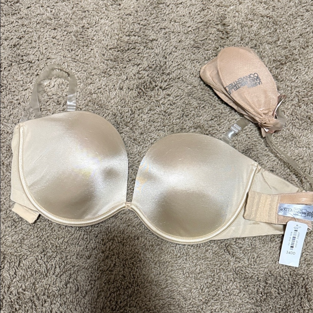 La Dena convertible Beige Satin Bra